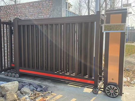 邳州廠區電動伸縮門案例